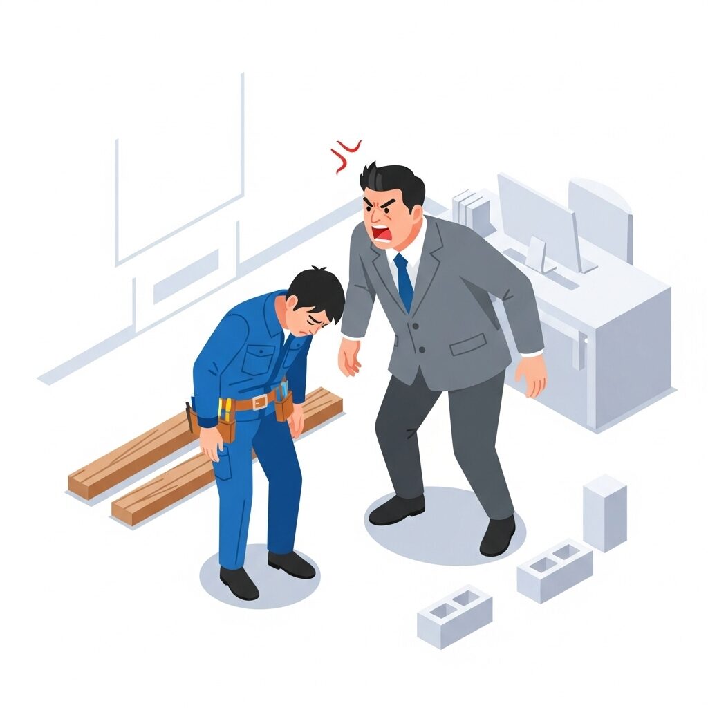 上司からのパワハラに悩むリフォーム職人