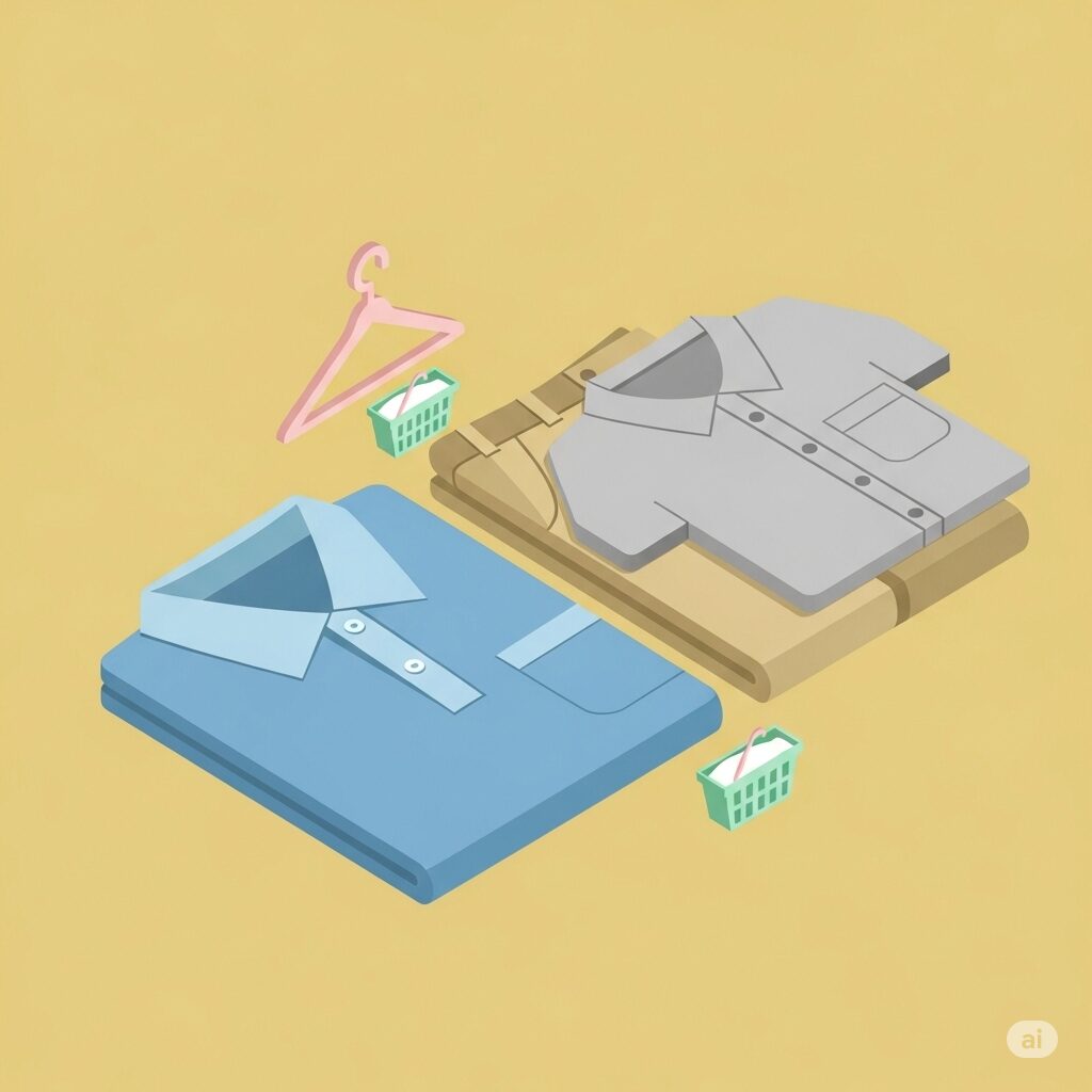 ポロシャツ・作業着スタイル