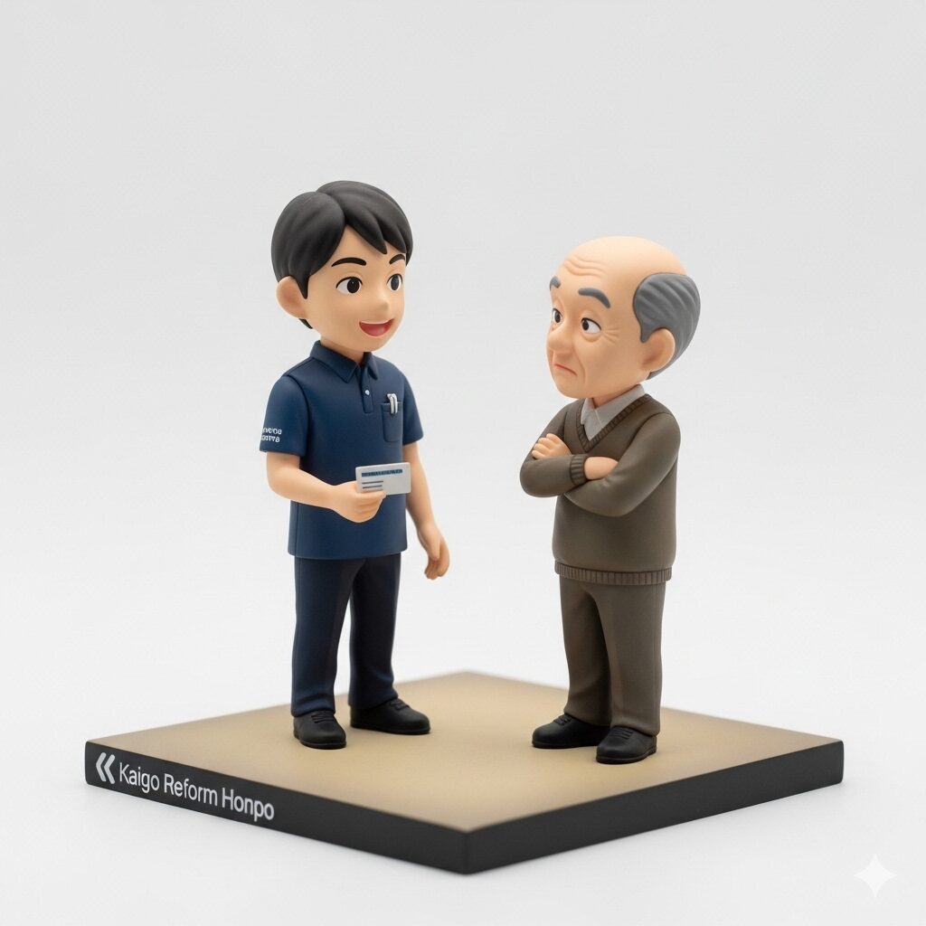 警戒心を持つ高齢者