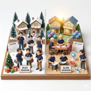 繫忙期と閑散期